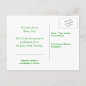 Irish Wedding Save the Date Briefkaart (Achterkant)