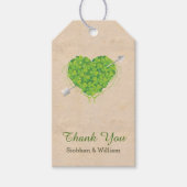 Irish Wedding Shamrock Heart Cadeaulabel (Voorkant)