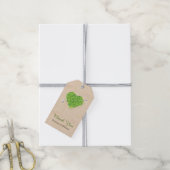 Irish Wedding Shamrock Heart Cadeaulabel (Met Touw)