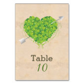 Irish Wedding Shamrock Heart Kaart (Voorkant)