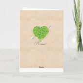 Irish Wedding Shamrock Heart Kaart (Achterkant)