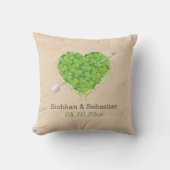 Irish Wedding Shamrock Heart Kussen (Voorkant)