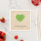 Irish Wedding Shamrock Heart Servet (Insitu)