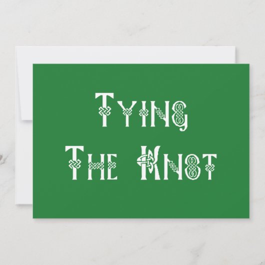 Irish Wedding Tying the Knot Kaart (Voorkant)