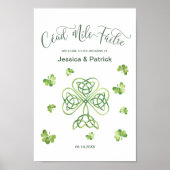 Irish Wedding Welcome Sign Cead Mile Failte Poster (Voorkant)