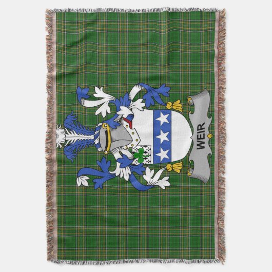 Irish Weir of McWeir familiewapen Crest Ir Deken (Voorkant Verticaal)
