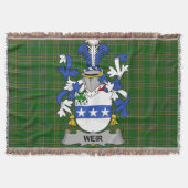 Irish Weir of McWeir familiewapen Crest Ir Deken (Voorkant)
