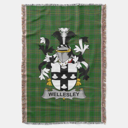 Irish Wellesley Coat of Arms Family Crest Ireland Deken (Voorkant Verticaal)