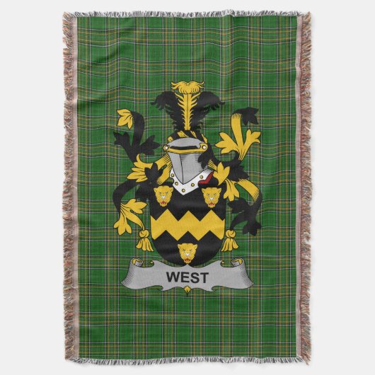 Irish West Coat of Arms Family Crest Ireland Deken (Voorkant Verticaal)