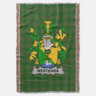 Irish Westenra Coat of Arms Family Crest Ireland Deken