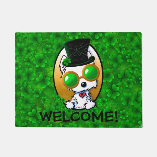 Irish Westie Welcome Mat (Voorkant)