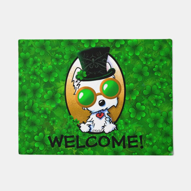 Irish Westie Welcome Mat (Voorkant)