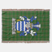 Irish Westloke of Westlock Coat of Arms Family Car Deken (Voorkant)