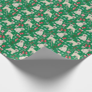 Irish Wheaten Terrier Kerstdog Cadeaupapier