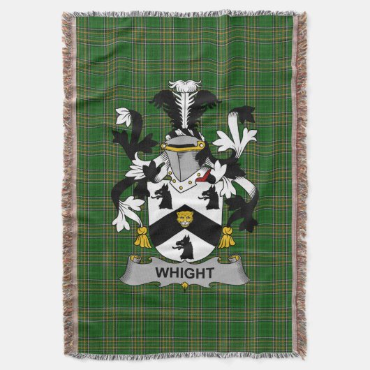 Irish Whight Coat of Arms Family Crest Ireland Deken (Voorkant Verticaal)