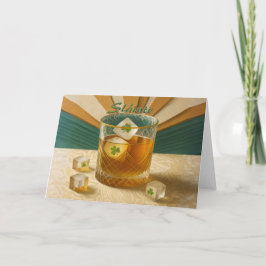 Irish Whiskey Tumbler Shamrock Ice "Sláinte!" Kaart