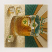 Irish Whiskey Tumbler Shamrock Ice "Sláinte!" Legpuzzel (Horizontaal)