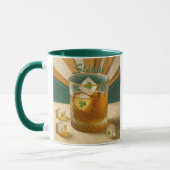 Irish Whiskey Tumbler Shamrock Ice "Sláinte!" Mok (Links)