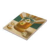 Irish Whiskey Tumbler Shamrock Ice "Sláinte!" Tegeltje (Zijkant)