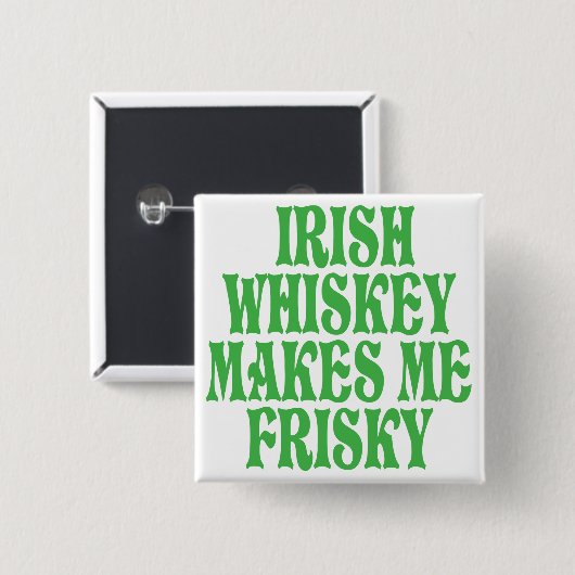 Irish Whiskey Vierkante Button 5,1 Cm (Voorkant /achterkant)