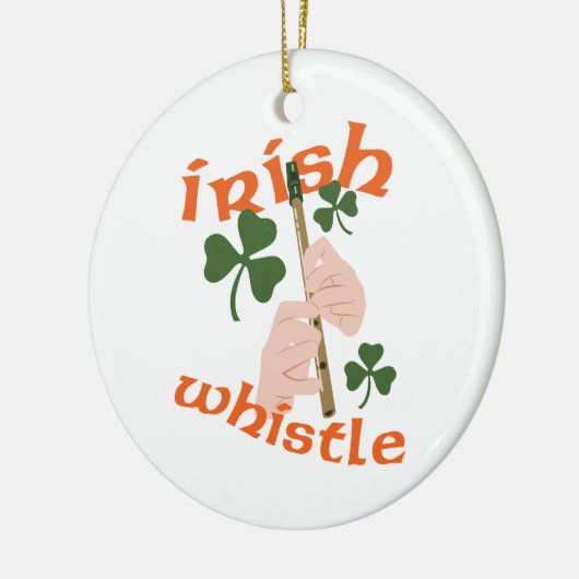 Irish Whistle Keramisch Ornament (Links)