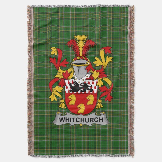 Irish Whitchurch wapenschild Familie Crest Irelan Deken (Voorkant Verticaal)