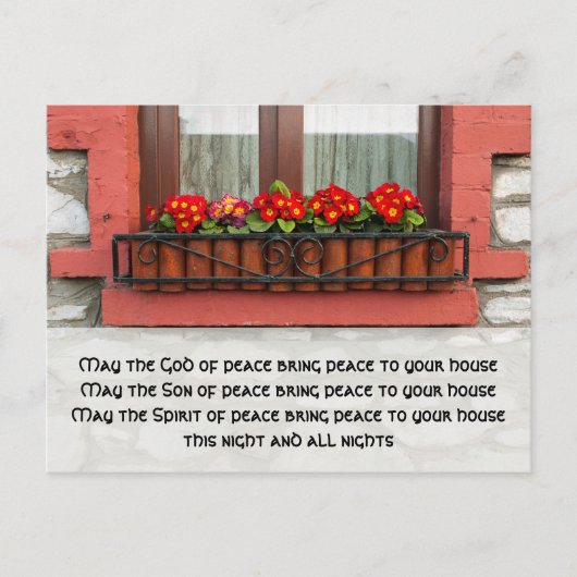Irish Window and Blessing for Peace Briefkaart (Voorkant)
