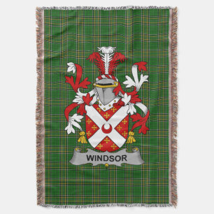Irish Windsor Coat of Arms Family Crest Ireland Deken