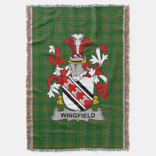 Irish Wingfield Coat of Arms Family Crest Ireland Deken