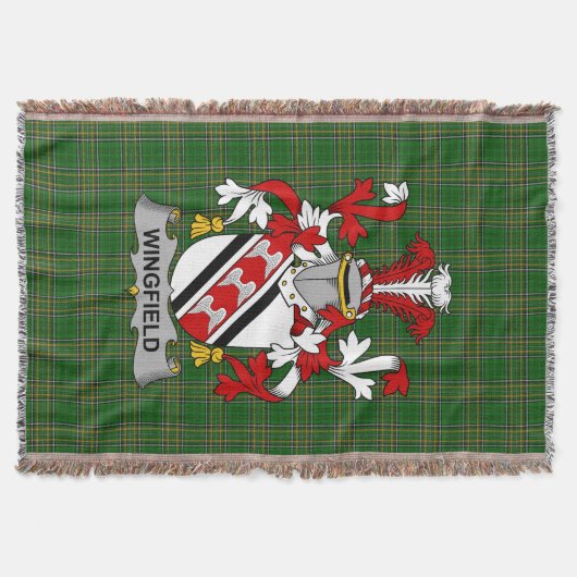 Irish Wingfield Coat of Arms Family Crest Ireland Deken (Voorkant)