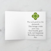 Irish Wish for You Clover Kaart (Binnen)
