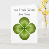 Irish Wish for You Clover Kaart (Gele Bloem)