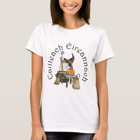 "Irish Witch" in het Gaelic T-shirt (Voorkant)