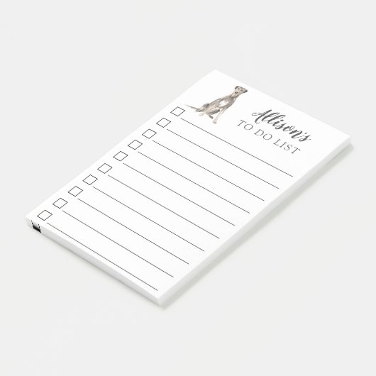 Irish Wolf Hound Dog gepersonaliseerd om post-lijs Post-it® Notes (Schuin)