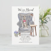 Irish Wolf Hound Dog | Verplaatsingsaankondiging Aankondiging (Staand voorkant)