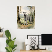 Irish Wolf Hound - Hond Art Print (Thuiskantoor)