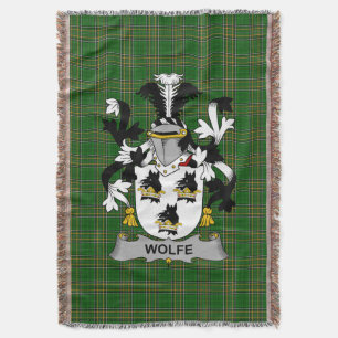 Irish Wolfe Coat of Arms Family Crest Ireland Deken