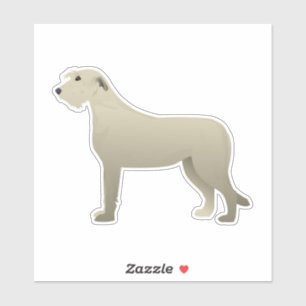 Irish Wolfhoubnd Hondenras Side Uitzicht Silhouett Sticker