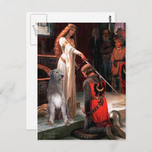 Irish Wolfhound 1 - De colade Briefkaart (Voorkant / Achterkant)