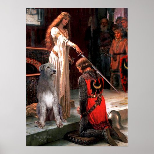 Irish Wolfhound 1 - De colade Poster (Voorkant)