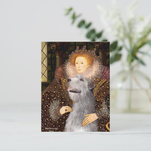 Irish Wolfhound 6 - Queen Briefkaart (Staand voorkant)