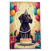 Irish Wolfhound Birthday Celebration Medium Cadeauzakje (Voorkant)