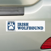 Irish Wolfhound Blue Bumpersticker (Op auto)