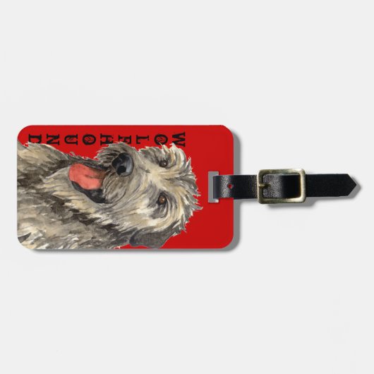 Irish Wolfhound Color Block Bagagelabel (Voorkant horizontaal)