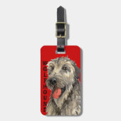 Irish Wolfhound Color Block Bagagelabel (Voorkant verticaal)