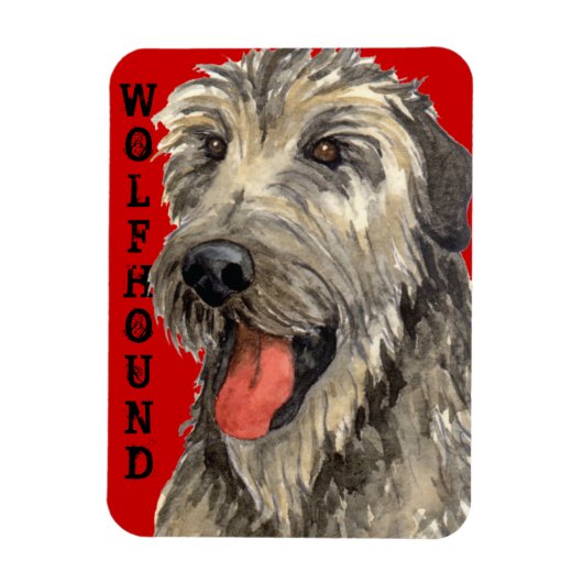 Irish Wolfhound Color Block Magneet (Verticaal)