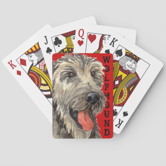 Irish Wolfhound Color Block Pokerkaarten (Achterkant)
