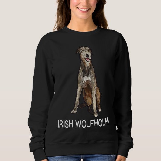 Irish Wolfhound Crazy Dog Trui (Voorkant)