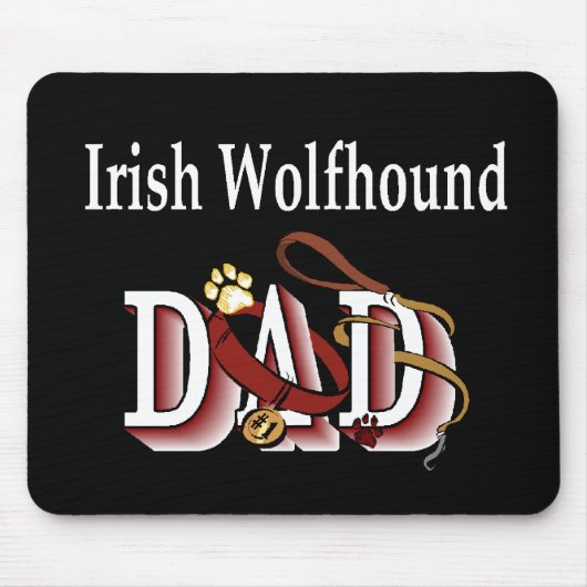 Irish Wolfhound Dad Gifts Muismat (Voorkant)
