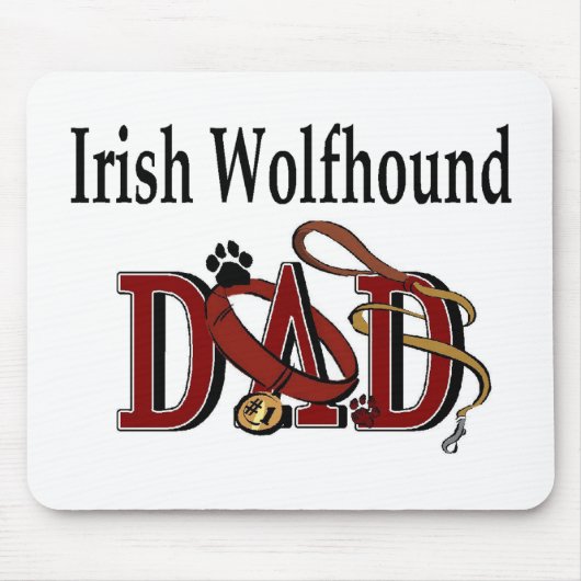 Irish Wolfhound Dad Gifts Muismat (Voorkant)